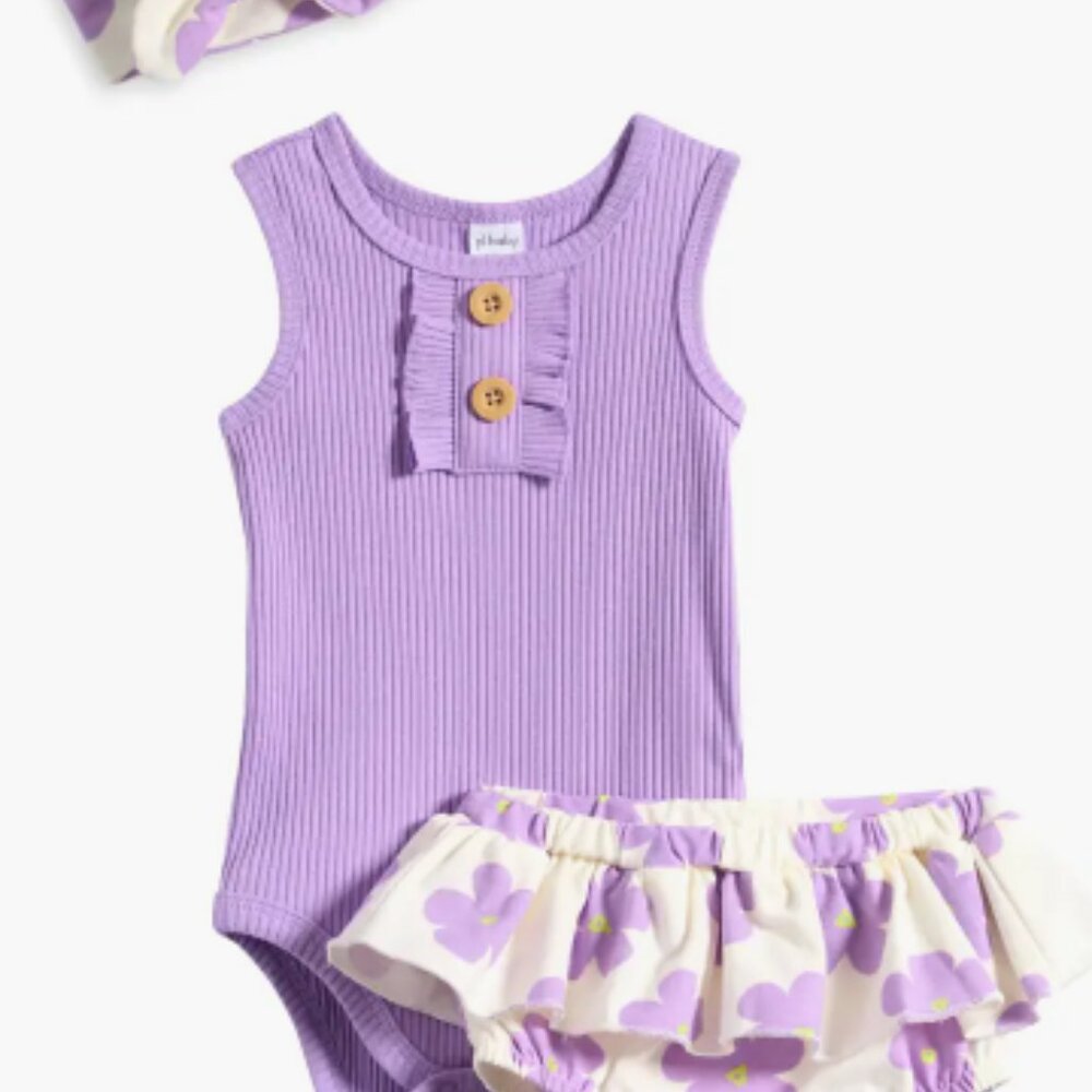 Petite Lem Bodysuit, Bloomers and Headband Set